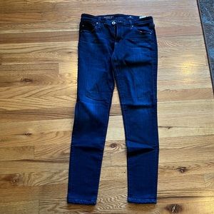 AG Adriano Goldschmied Dark-Wash Jeans | Size 28 | Classic Straight/Skinny